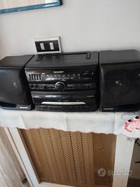 stereo con cassette e radio