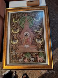 Dipinto tradizionale Budda Birmania su sabbia