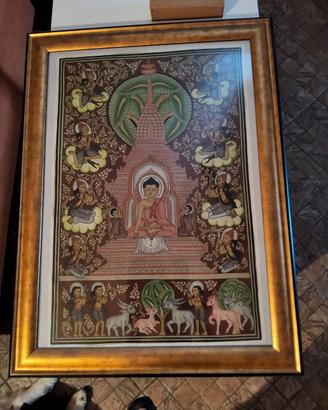 Dipinto tradizionale Budda Birmania su sabbia