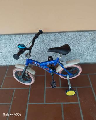 bicicletta con rotelle 14 pollici