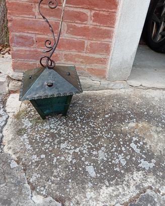 lampada da esterno in ferro battuto 