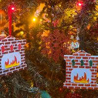 Decorazioni Natalizie,camino in miniatura