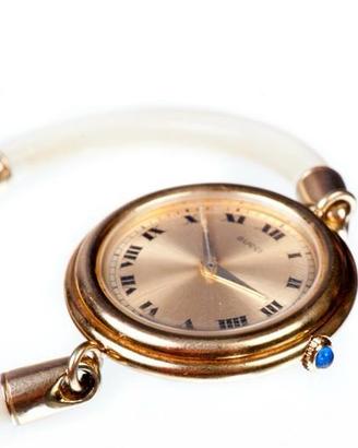Orologio GUCCI oro 18Kt  zaffiro bracciale in osso