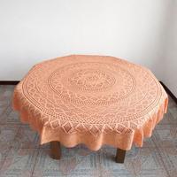 Copritavolo uncinetto rotondo color arancio