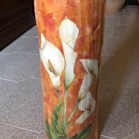 Tegola antica con lavoro decoupage