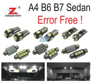 KIT 20 LAMPADE LED INTERNE PER AUDI A4 S4 RS4 B6 B