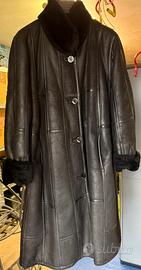 Cappotto Donna lungo in Pelle nero