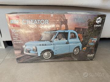 Lego set 77942 Fiat 500 blu