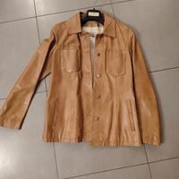 giacca donna vera pelle color cammello