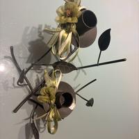 Porta candele in ferro