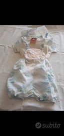 Pagliaccetto bimbo/a in cotone colori tenui. 