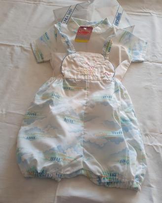 Pagliaccetto bimbo/a in cotone colori tenui. 