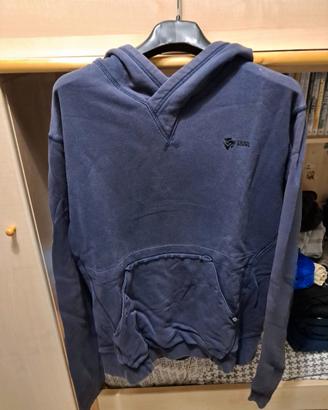Felpa blu con cappuccio e tascone Diesel L