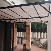Gazebo nero pesante mt. 3x3 h.245 cm.  