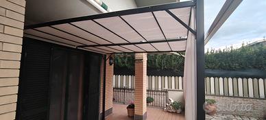 Gazebo nero pesante mt. 3x3 h.245 cm.  