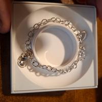 bracciale argento con ciondolo a cuore 