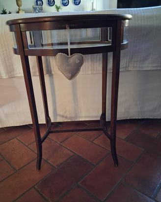 Tavolino in vetro e legno vero