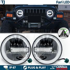 FARI LED Per JEEP WRANGLER TJ Angel Eyes OMOLOGATI