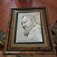 Quadro argento Padre Pio