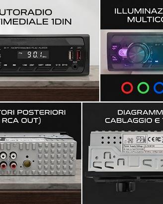 Autoradio USB Bluetooth SD