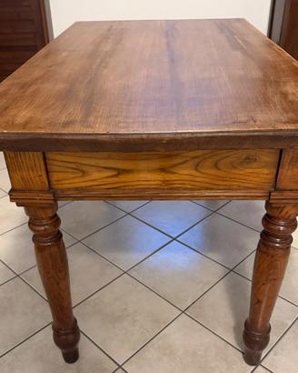 Tavolo antico rustico in legno massello