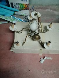 lampadario in ottone 