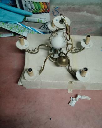 lampadario in ottone 