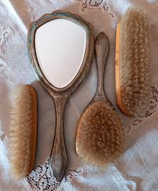 Set toilette antico argento 800 in stile Liberty