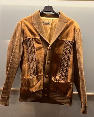 Giacca Uomo Vintage in lana e renna