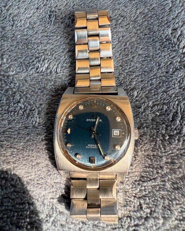 Dugena Orologio da polso uomo 4461070 Vento, al quarzo, quadrante bianco, acciaio inossidabile, vetro zaffiro, chiusura a pressione, 10 bar, Bracciale