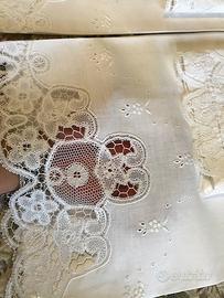 2 Coppie di asciugamani in lino e Cantù 