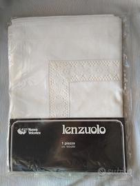 lenzuolo singolo vintage con pizzo