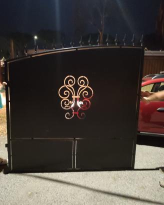 Cancello ferro zincato nero