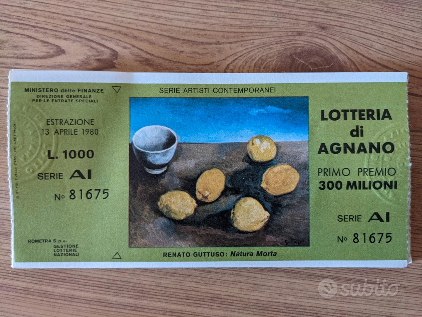 100 biglietti lotteria anni ottanta - Vintage - Collezionismo In vendita a  Roma