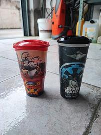 Bicchieri in plastica di Kung fu panda e Star wars