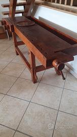 Banco da lavoro in legno massello. Made in Italy