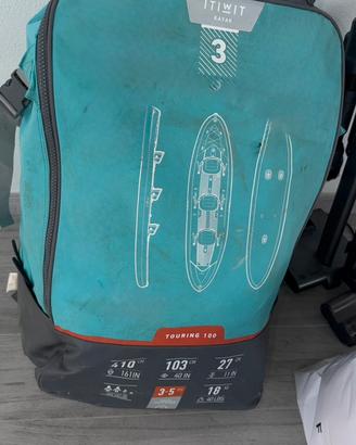 Kayak Gonfiabile Itiwit 3 Posti + 2 Pagaie