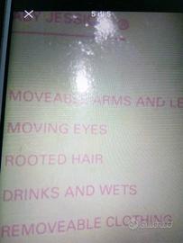 bambola vintage beve e fa pipì cm 23