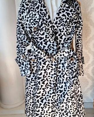 Trench\cappotto nuovo,stampa leopardata – taglia M