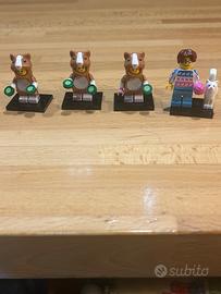 quattro personaggi Lego minifigures