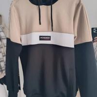 Felpa con cappuccio McKenzie beige e nera