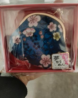 Portamonete a fiori,in stoffa,originale giapponese