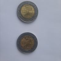 2 monete L.500 - 50° polizia di stato euro 10