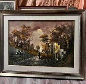 Dipinto su tela con cornice in legno