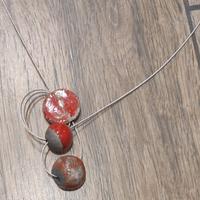 Collana artigianale rossa