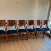 sei sedie in legno massiccio fatte a mano