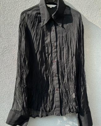 Camicia nera, seta . taglia XL.