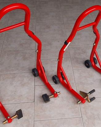 Coppia cavalletti alza moto