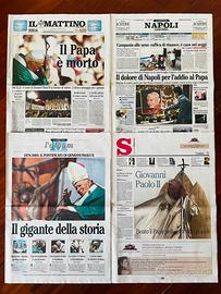 Giornali Il Mattino Papa Giovanni Paolo II 2005