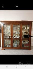 Vetrinetta  cristalliera credenza  legno massello
